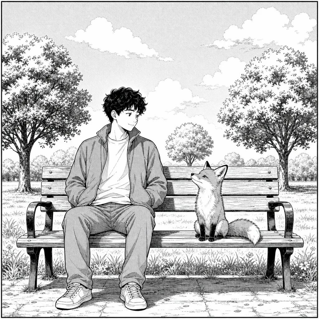 Manga screentone style example