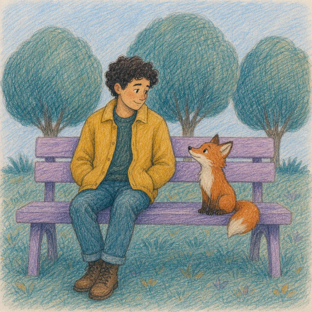 Colored pencil style example