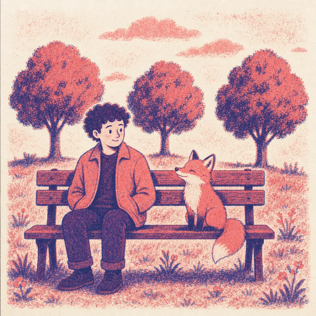 Riso print illustration from the cookbook